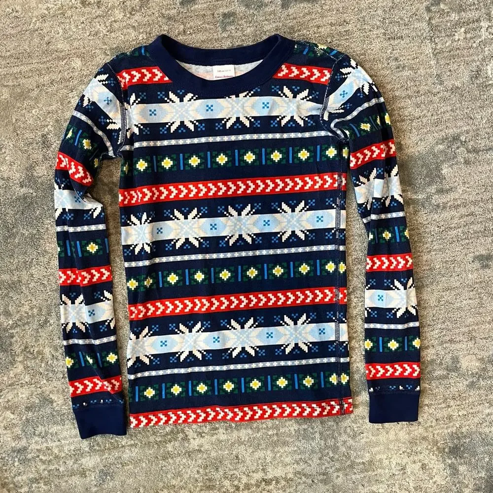 Hanna Andersson Scandi Snowflake Fair Isle Pajamas 140 cm 10
